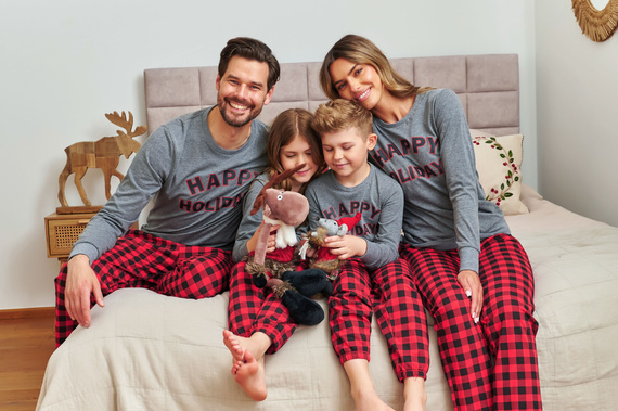 7344 Pánské tmavě šedé pyžamo Doctor Nap - 100% bavlna