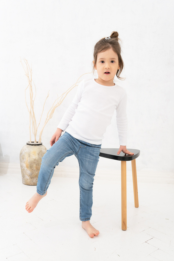 Dívčí tričko Tosia s dlouhým rukávem Italian Fashion - bílé