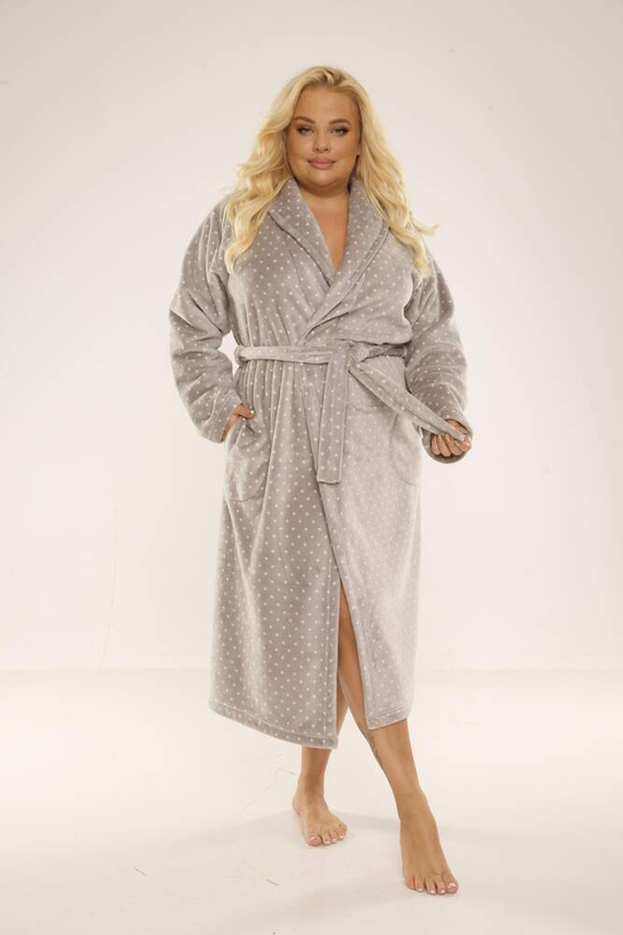 548 Melanie Dámský dlouhý župan Forex - šedý