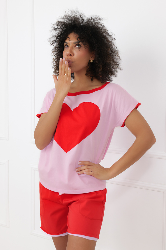 Dámské pyžamo Sabrina Italian Fashion 100% bavlna – krátký rukáv, šortky