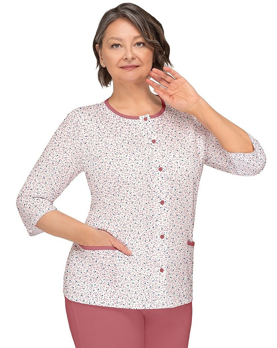 Pyžamo Kasia II 266 Martel vínové 23- dámské bavlněné pyžamo s knoflíky