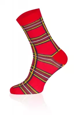 S127D Santa Dlouhé ponožky Italská móda červená