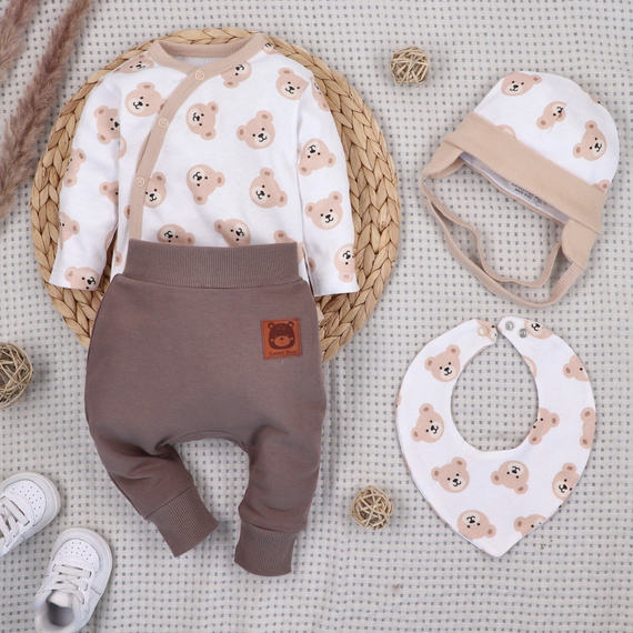 ABK-0047 Dětská souprava Sweet Bears z organické bavlny od Nini