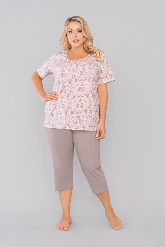 Kalmia Dámské pyžamo s krátkým rukávem, 3/4 kalhoty Italský módní potisk