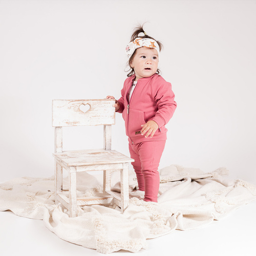 216272 Lala Nicol mikina - růžová dětská mikina na zip, velikost 62-146