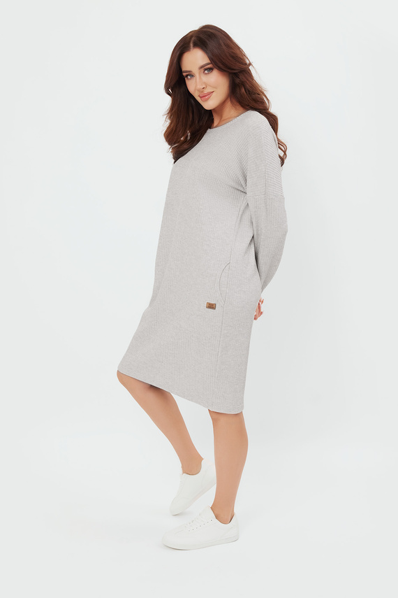 Dámská tunika s dlouhým rukávem Avira Italian Fashion - světlý melír