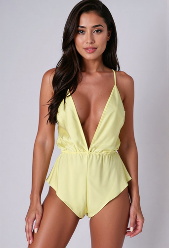Sensie Body Lemon Passion yellow - elegantní dámské body