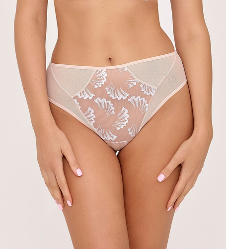 Ava 2241 Caschmere kalhotky z tylu s výšivkou béžové