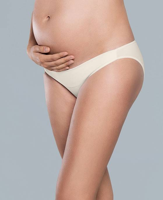 Lux mini těhotenské kalhotky Italian Fashion - nude/powder