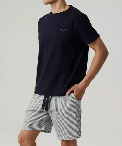 Atlantic NMP-381 pánské letní pyžamo bavlna peach effect