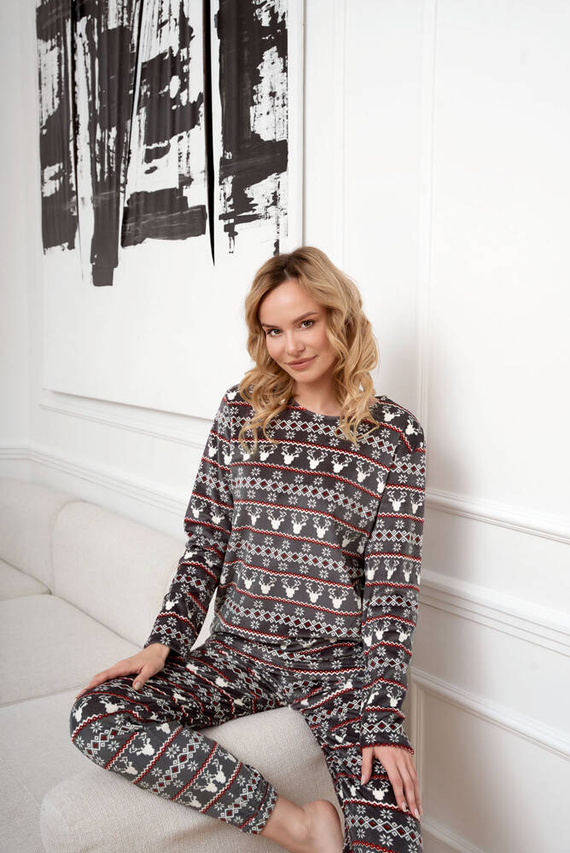 Island Fleece dámská souprava Italian Fashion - grafitový potisk