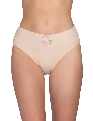 Figi L-120 BI-105 Lama Bavlněné dámské kalhotky bikini 3ks květované