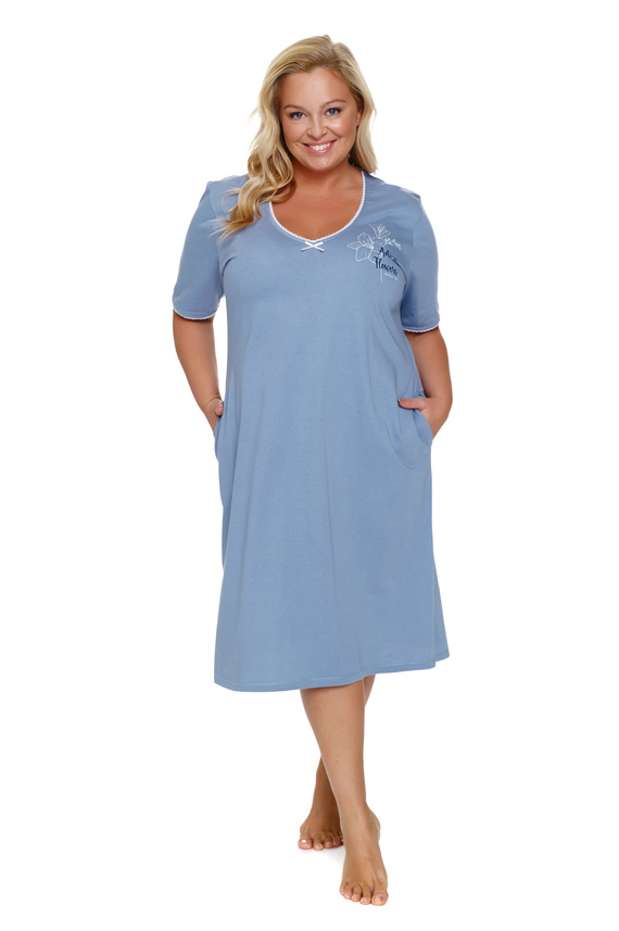 7263 Koszula Nocna Plus Size Doctor Nap - sky blue