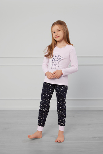 Libra Dívčí pyžamo Italian Fashion - růžová/potisk