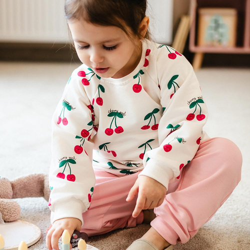 Dětská mikina Eevi Cherry bavlna měkká pohodlná denní