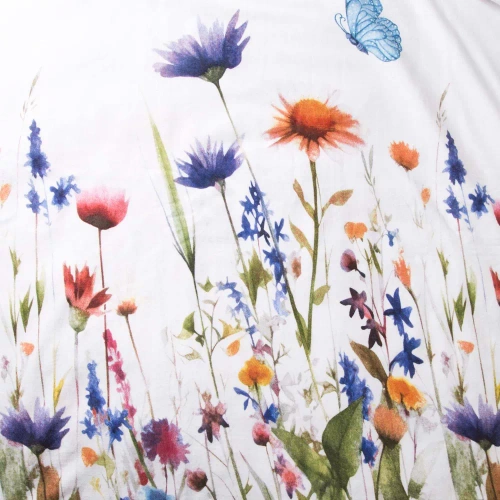 31512/1 Flannelove Darymex bílá květinová ložní souprava, 100% bavlna, hřejivá a měkká