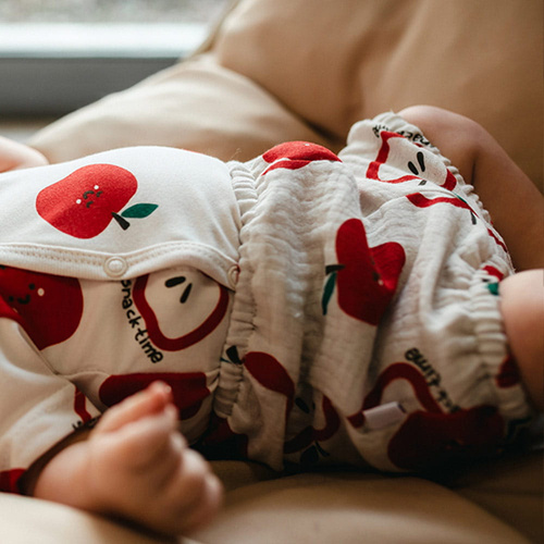 Dětské bloomers Eevi Snack Time mušelín bavlna ecru lehké