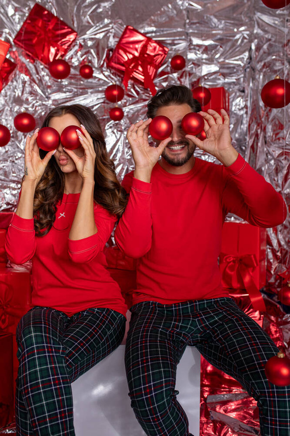 Fogo Pánské pyžamo s dlouhým rukávem, dlouhé kalhoty Italian Fashion - červená/potisk