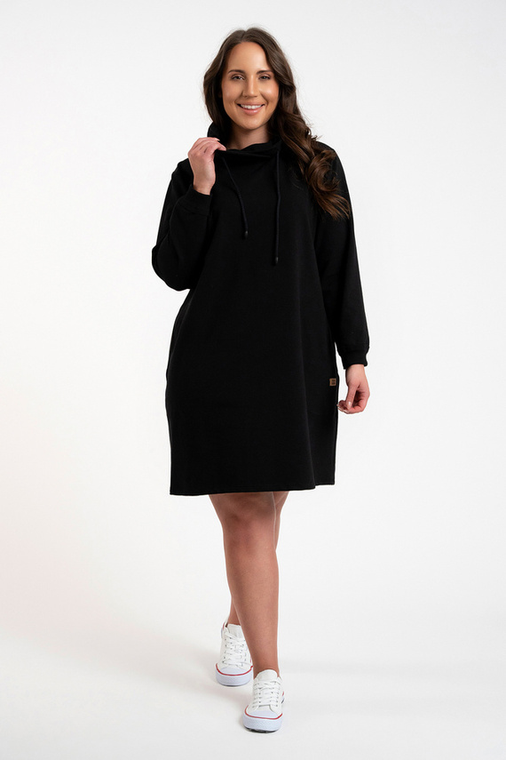 Dámská tunika s dlouhým rukávem Malmo Italian Fashion - černá