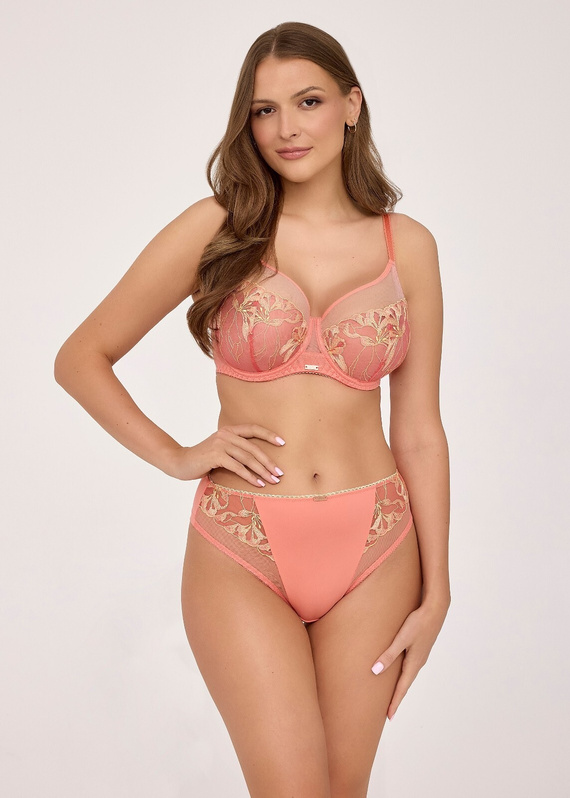 Podprsenka soft 2242 Maxi Sunset Peach Ava měkká výšivka opora