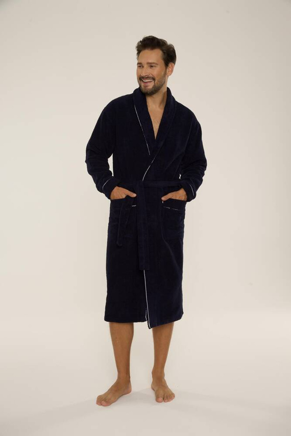 735 Manuele pánský župan De Lafense - tmavě modrý