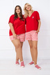 Krátké pyžamo - červené