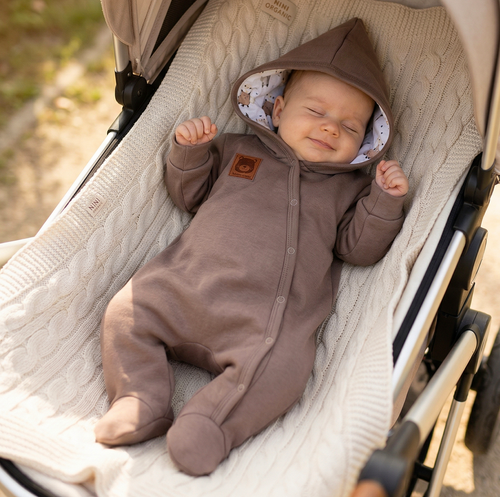 Dětský overal Nini Balloon Friends Organic – zateplený, 100% bio bavlna