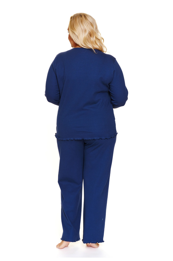Doctor Nap 7326 - Dámské bavlněné pyžamo plus size s volánky | 100% bavlna, polská výroba - cosmos