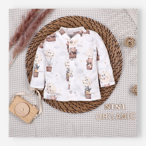 Nini Kojenecký Kabátek  Balloon Friends 100% Organická Bavlna – Polská Výroba