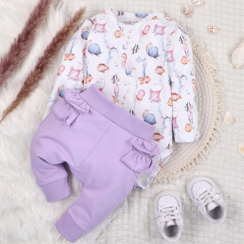 ABN-5475 Dětské body Underwater World Nini- organická bavlna, dlouhý rukáv