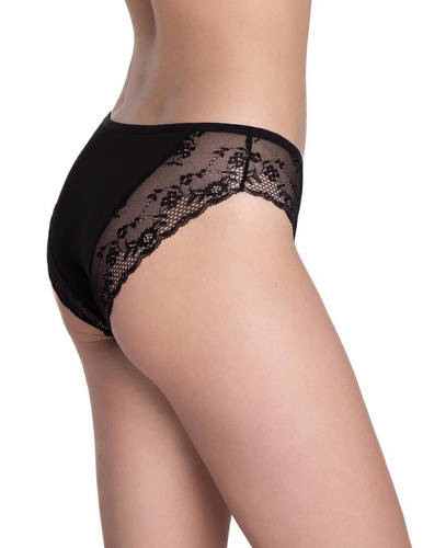 Lama L-1590 BI Spodní díl bikin - bavlněné bikiny s krajkou a mašlí, 2 kusy v balení