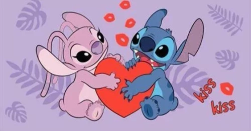 Lilo a Stitch Dětská bavlněná plážová osuška Disney | Na pláž a k bazénu Jerry Fabrics