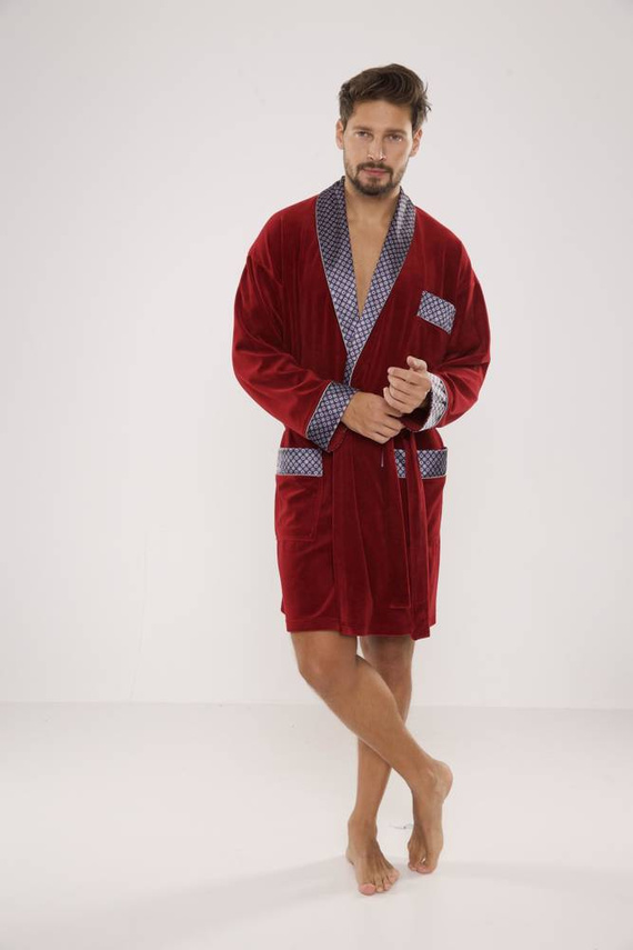 772 Bonjour pánský forexový župan - bordó