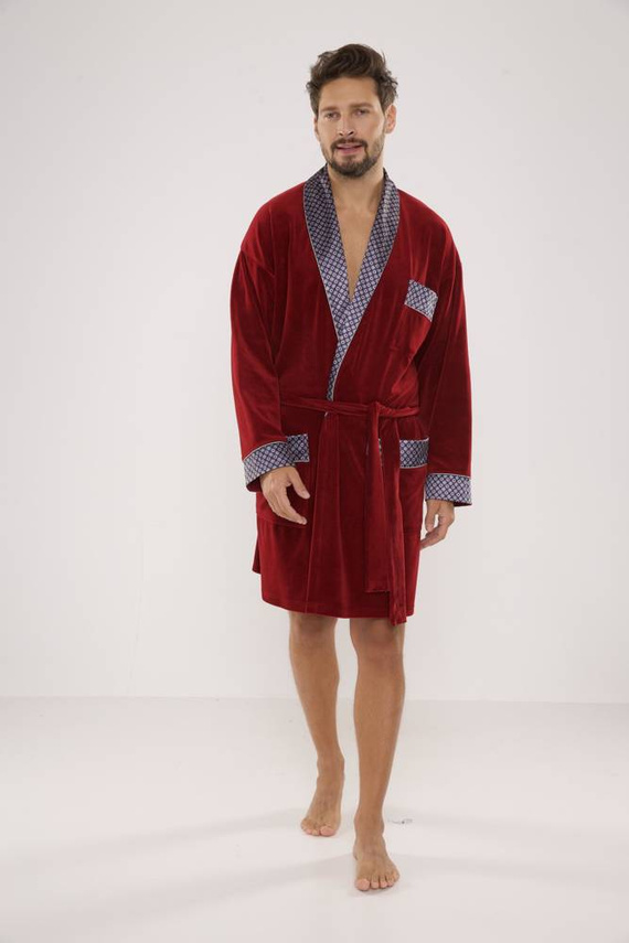 772 Bonjour pánský forexový župan - bordó