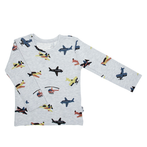 219138 Dětská halenka Willy Nicol šedá v plánech bavlna s dlouhým rukávem