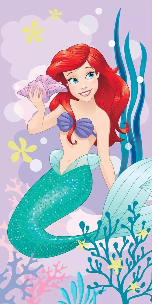 Ariel the Little Mermaid Disney Kids25 bavlněná plážová osuška | Pro dívky | Na pláž, k bazénu Jerry Jabrics