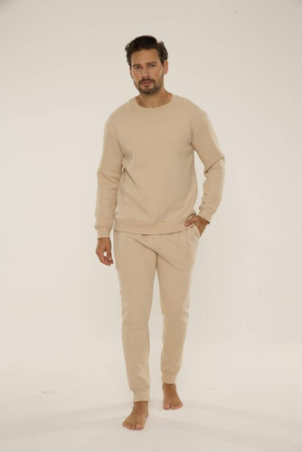 813 Indigo Pánská tepláková souprava De Lafense - písková