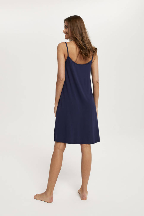 Song Dámská noční košile s úzkými ramínky Italian Fashion - tmavě modrá