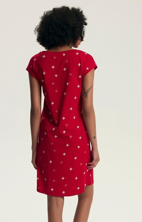 43720 Dotie Christmas Henderson dámská noční košile - bavlna, krátký rukáv