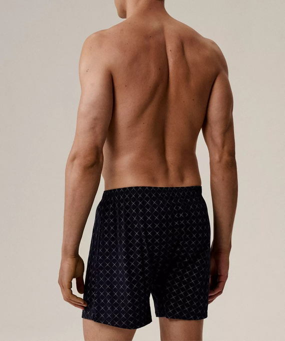 Pánské boxerky Atlantic 2MBX-077 bavlna tmavě zelená - volný střih, 2 balení