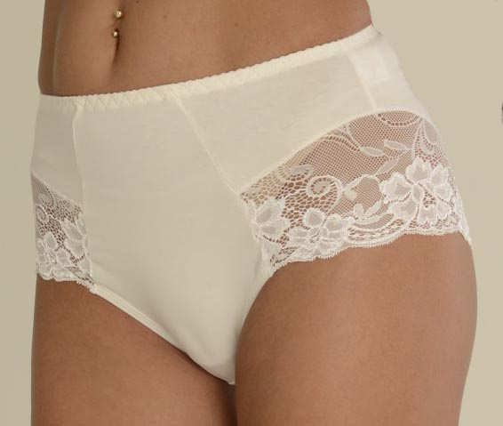 530 Iness Kalhotky s vysokým sedem De lafense - ecru barva