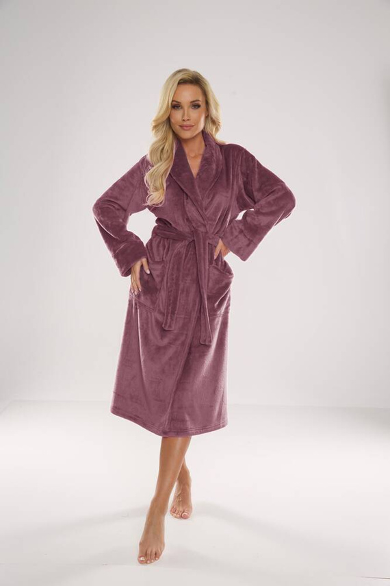 628 Abigail Dámský dlouhý župan Forex - berry