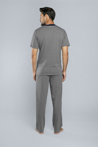 Profit Pánské pyžamo s krátkým rukávem a dlouhými kalhotami Italian Fashion -¶r.melange