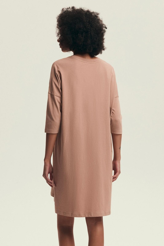 43692 Dextra Dámské broskvové bavlněné tričko Henderson, 3/4 rukáv, potisk