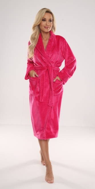 628 Abigail Dlouhý dámský župan Forex - malinový