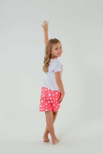 Raba Dívčí pyžamo Italian Fashion - bílé/malinové s potiskem