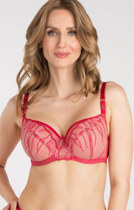 Gorsenia K 828 Crazy Heart soft bra - červená