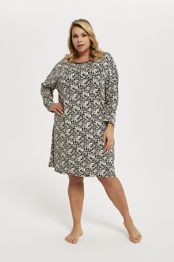 Guyana Dámská noční košile s dlouhým rukávem Italian Fashion - potisk