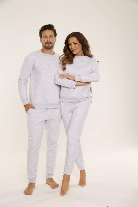 813 Indigo Pánská tepláková souprava De Lafense - světlý melír