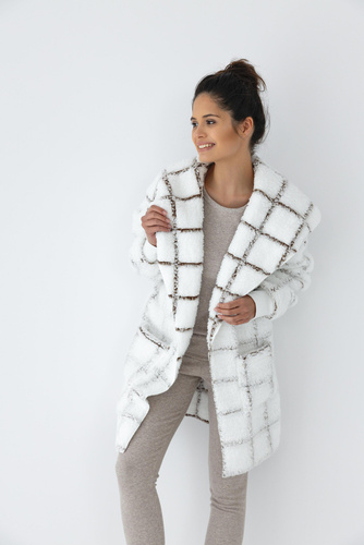 Sensis Delphine Cardigan - bíle pruhovaný